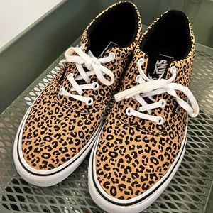 Vans Off The Wall Leopard Print Low Top Lace Up Skate Sneakers Womens 11 #508731